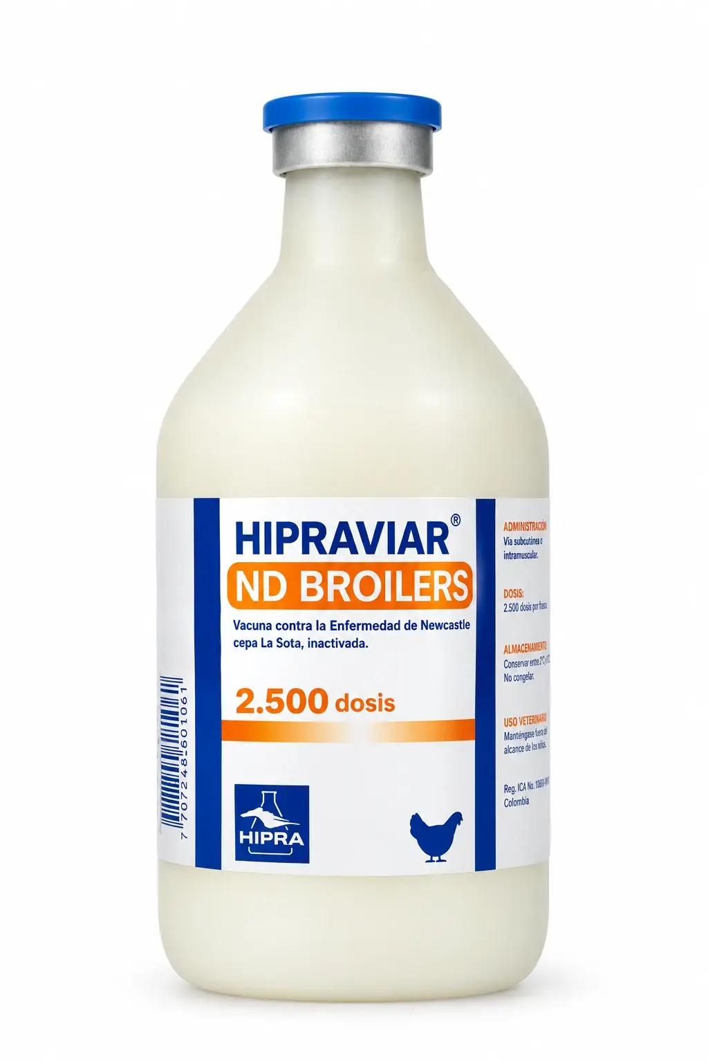HIPRAVIAR ND BROILERS NEWCASTLE X 500 ML (2500DS)